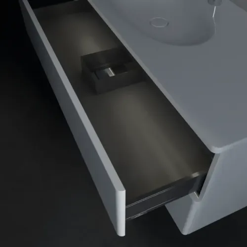 Villeroy & Boch Antao Тумба под раковину, с подсветкой, 2 выдвижных ящика, 1188 x 504 x 493 mm, лицевая поверхность без текстурированной отделки, Glossy White Lacquer L06000GF