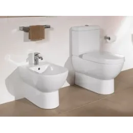 Villeroy & Boch Subway Унитаз-компакт с вертикальным смывом, напольный, Альпийский белый 66101001