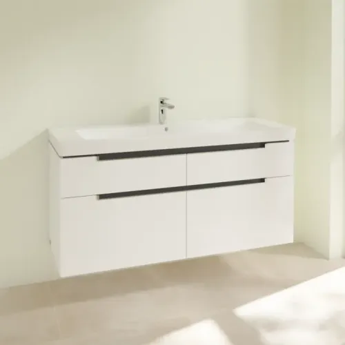 Villeroy & Boch Subway 2.0 Тумба под раковину, 4 выдвижных ящика, 1287 x 590 x 449 mm, Glossy White A91610DH