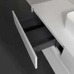 Villeroy & Boch Collaro Тумба под раковину, с подсветкой, 4 выдвижных ящика, 1400 x 548 x 500 mm, Glossy White / Glossy White C100B0DH