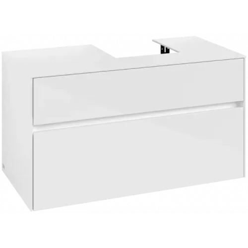 Villeroy & Boch Collaro Тумба под раковину, 2 выдвижных ящика, 1000 x 548 x 500 mm, Glossy White / Glossy White C09600DH