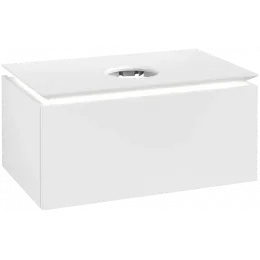 Villeroy & Boch Legato Тумба под раковину, с подсветкой, 1 выдвижной ящик, 800 x 380 x 500 mm, Glossy White / Glossy White B569L0DH