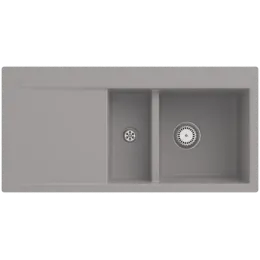 Villeroy & Boch Subway 60 flat Мойка, включая Комплект слива с ручным управлением, выкл Керамика, 965 x 475 mm, Fossil CeramicPlus 67121FKD