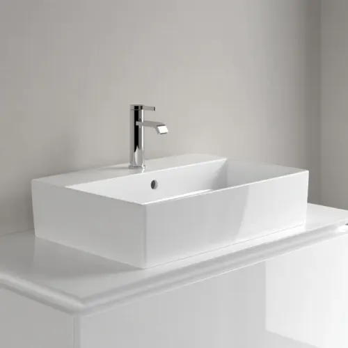 Villeroy & Boch Memento 2.0 Раковина для установки на столешницу, 600 x 420 x 140 mm, Альпийский белый CeramicPlus, с переливом 4A0760R1