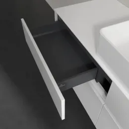 Villeroy & Boch Collaro Тумба под раковину, с подсветкой, 4 выдвижных ящика, 1400 x 548 x 500 mm, Glossy White / Glossy White C045B0DH