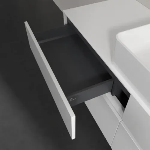 Villeroy & Boch Collaro Тумба под раковину, с подсветкой, 4 выдвижных ящика, 1400 x 548 x 500 mm, Glossy White / Glossy White C045B0DH