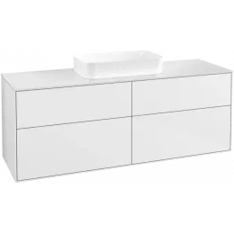 Villeroy & Boch Finion Тумба под раковину, 4 выдвижных ящика, 1600 x 603 x 501 mm, Glossy White Lacquer F73100GF