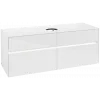 Villeroy & Boch Collaro Тумба под раковину, с подсветкой, 4 выдвижных ящика, 1400 x 548 x 500 mm, Glossy White / Glossy White C045B0DH