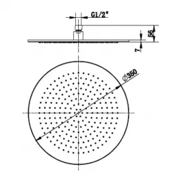 Верхний душ Villeroy & Boch TVC000003000K5 черный матовый TVC000003000K5