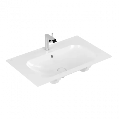 Villeroy & Boch Finion Pаковина для установки на тумбу, 800 x 500 x 160 mm, Альпийский белый CeramicPlus, со скрытым переливом, нешлифованный 416484R1