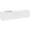 Villeroy & Boch Legato Тумба под раковину, 2 выдвижных ящика, 1600 x 380 x 500 mm, Glossy White / Glossy White B76300DH