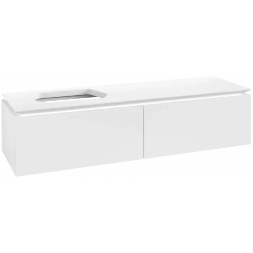 Villeroy & Boch Legato Тумба под раковину, 2 выдвижных ящика, 1600 x 380 x 500 mm, Glossy White / Glossy White B76300DH