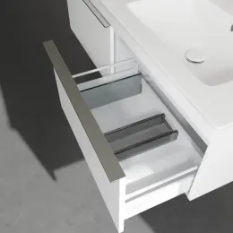 Villeroy & Boch Venticello Тумба под раковину, 2 выдвижных ящика, 1253 x 420 x 502 mm, Glossy White / Glossy White A93901DH