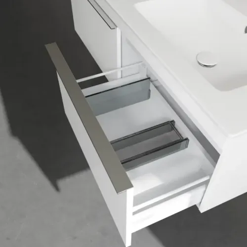 Villeroy & Boch Venticello Тумба под раковину, 2 выдвижных ящика, 1253 x 420 x 502 mm, Glossy White / Glossy White A93901DH
