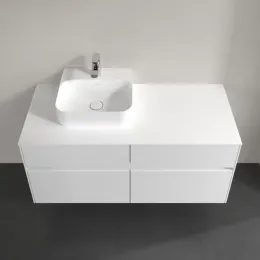 Villeroy & Boch Collaro Тумба под раковину, с подсветкой, 4 выдвижных ящика, 1200 x 548 x 500 mm, Glossy White / Glossy White C098B0DH