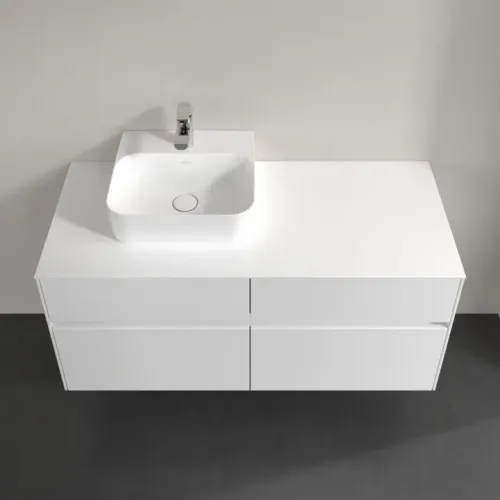 Villeroy & Boch Collaro Тумба под раковину, с подсветкой, 4 выдвижных ящика, 1200 x 548 x 500 mm, Glossy White / Glossy White C098B0DH