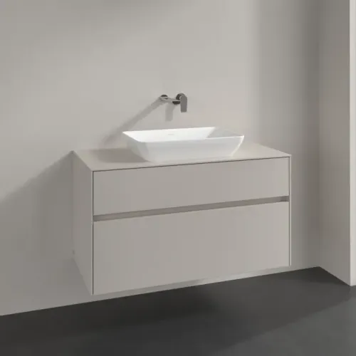 Villeroy & Boch Collaro Тумба под раковину, 2 выдвижных ящика, 1000 x 548 x 500 mm, Soft Grey / Soft Grey C10900VK