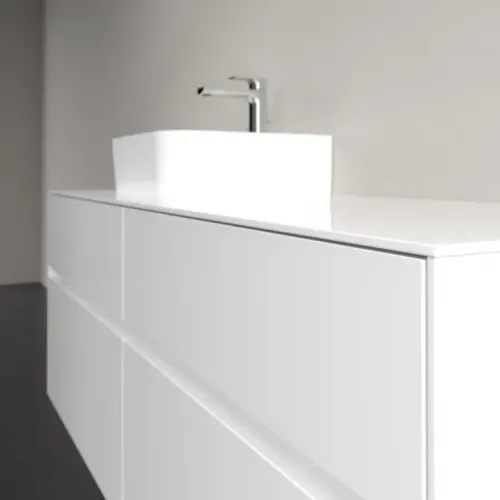 Villeroy & Boch Collaro Тумба под раковину, с подсветкой, 4 выдвижных ящика, 1400 x 548 x 500 mm, Glossy White / Glossy White C101B0DH