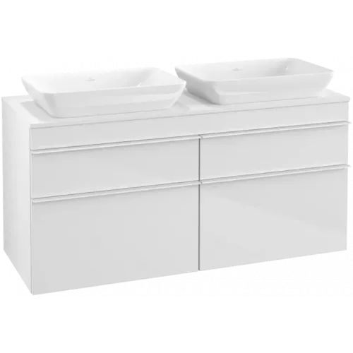 Villeroy & Boch Venticello Тумба под раковину, 4 выдвижных ящика, 1257 x 606 x 502 mm, Glossy White / Glossy White A94402DH