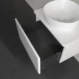 Villeroy & Boch Antao Тумба под раковину, с подсветкой, 1 выдвижной ящик, 600 x 360 x 500 mm, лицевая поверхность без текстурированной отделки, Glossy White Lacquer / Glossy White Lacquer L29010GF