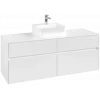 Villeroy & Boch Collaro Тумба под раковину, 4 выдвижных ящика, 1400 x 548 x 500 mm, Glossy White / Glossy White C10000DH