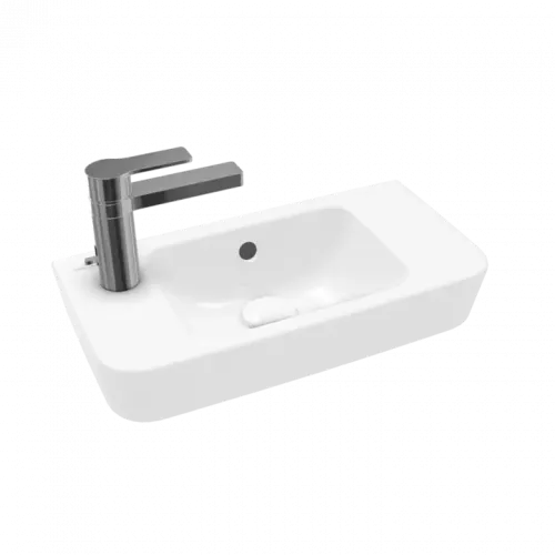 Villeroy & Boch O.novo Раковина компактная, 500 x 250 x 145 mm, Альпийский белый CeramicPlus, с переливом 4342L5R1