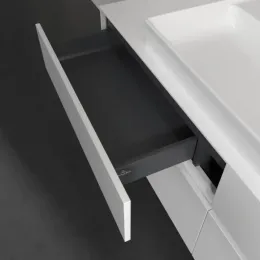 Villeroy & Boch Collaro Тумба под раковину, с подсветкой, 4 выдвижных ящика, 1600 x 548 x 500 mm, Glossy White / Glossy White C031B0DH