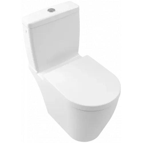 Villeroy & Boch Avento Унитаз-компакт с открытым смывным краем, напольный, Stone White CeramicPlus 5644R0RW