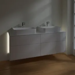 Villeroy & Boch Finion Тумба под раковину, с подсветкой, 4 выдвижных ящика, 1600 x 603 x 501 mm, Glossy White Lacquer G18100GF