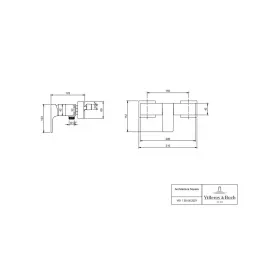 Смеситель Villeroy & Boch Architectura Square TVS12500100076 для душа, золото сатинированное TVS12500100076