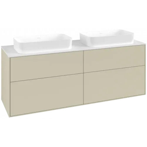 Villeroy & Boch Finion Тумба под раковину, 4 выдвижных ящика, 1600 x 603 x 501 mm, Silk Grey Matt Lacquer F72100HJ