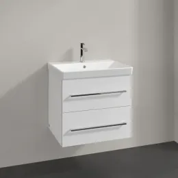 Villeroy & Boch Avento Тумба под раковину, 2 выдвижных ящика, 580 x 514 x 484 mm, Стекло белое A88900B4
