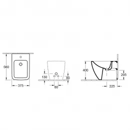 Биде напольное Villeroy & Boch Legato 546300R1 546300R1
