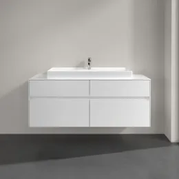 Villeroy & Boch Collaro Тумба под раковину, 4 выдвижных ящика, 1400 x 548 x 500 mm, Glossy White / Glossy White C09200DH