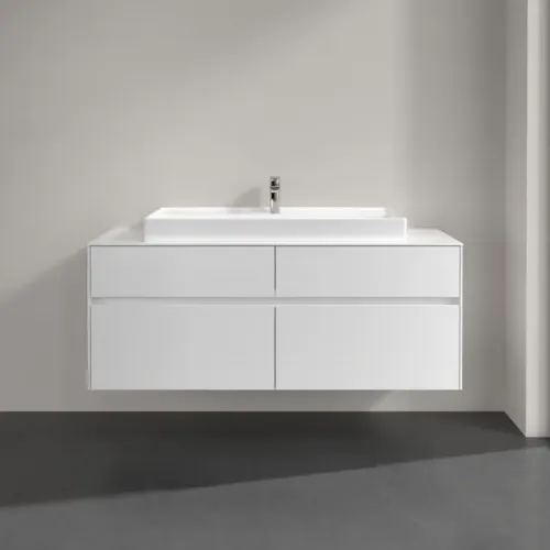 Villeroy & Boch Collaro Тумба под раковину, 4 выдвижных ящика, 1400 x 548 x 500 mm, Glossy White / Glossy White C09200DH