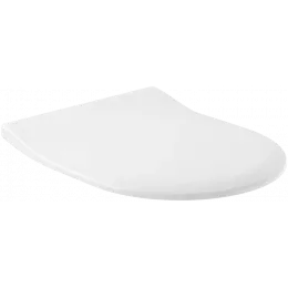 Villeroy & Boch Subway Сиденье с крышкой для унитаза SlimSeat, с функцией автоматического опускания (SoftClosing), со снимаемым сиденьем (QuickRelease), Альпийский белый 9M65S101