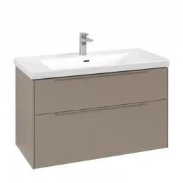 Villeroy & Boch Subway 3.0 Тумба под раковину, с подсветкой, 2 выдвижных ящика, 973 x 576 x 478 mm, Taupe C570L2VM