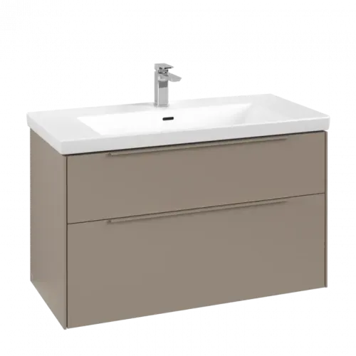 Villeroy & Boch Subway 3.0 Тумба под раковину, с подсветкой, 2 выдвижных ящика, 973 x 576 x 478 mm, Taupe C570L2VM