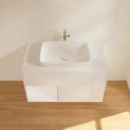 Villeroy & Boch Finion Тумба под раковину, с подсветкой, 2 выдвижных ящика, 1000 x 603 x 501 mm, Glossy White Lacquer / Glossy White Lacquer F771GFGF