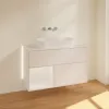 Villeroy & Boch Finion Тумба под раковину, с подсветкой, 2 выдвижных ящика, 1000 x 603 x 501 mm, Glossy White Lacquer / Glossy White Lacquer G651GFGF