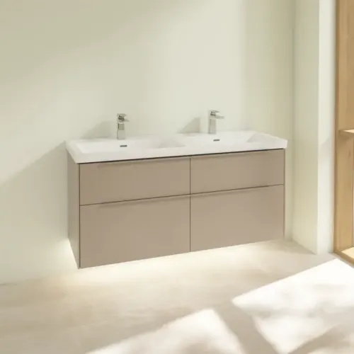 Villeroy & Boch Subway 3.0 Тумба под раковину, с подсветкой, 4 выдвижных ящика, 1272 x 576 x 478 mm, Taupe C568L2VM