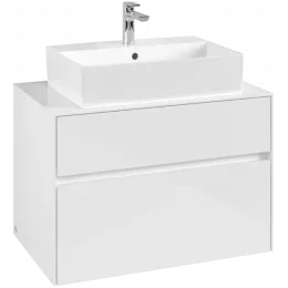 Villeroy & Boch Collaro Тумба под раковину, 2 выдвижных ящика, 800 x 548 x 500 mm / Glossy White C12400DH