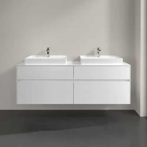 Villeroy & Boch Collaro Тумба под раковину, 4 выдвижных ящика, 1600 x 548 x 500 mm, Glossy White / Glossy White C02400DH