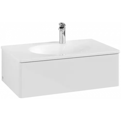Villeroy & Boch Antao Тумба под раковину, 1 выдвижной ящик, 788 x 256 x 496 mm, лицевая поверхность без текстурированной отделки, Glossy White Lacquer K01000GF