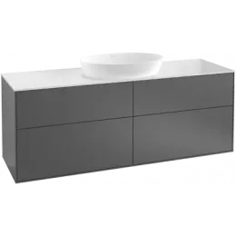 Villeroy & Boch Finion Тумба под раковину, с подсветкой, 4 выдвижных ящика, 1600 x 603 x 501 mm, Silk Grey Matt Lacquer GA9100HJ