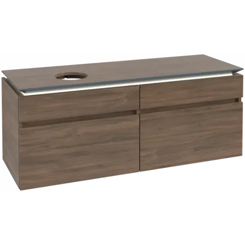 Villeroy & Boch Legato Тумба под раковину, с подсветкой, 4 выдвижных ящика, 1400 x 550 x 500 mm, Arizona Oak / Arizona Oak B588L0VH