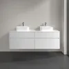Villeroy & Boch Collaro Тумба под раковину, с подсветкой, 4 выдвижных ящика, 1600 x 548 x 500 mm, Glossy White / Glossy White C107B0DH