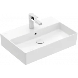 Villeroy & Boch Memento 2.0 Pаковина, 600 x 420 x 135 mm, Альпийский белый CeramicPlus, с переливом, шлифованный 4A226GR1