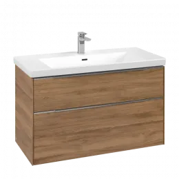 Villeroy & Boch Subway 3.0 Тумба под раковину, 2 выдвижных ящика, 973 x 576 x 478 mm, Oak Kansas C57000RH