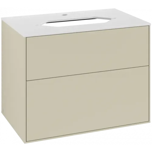 Villeroy & Boch Finion Тумба под раковину, 2 выдвижных ящика, 800 x 603 x 501 mm, Silk Grey Matt Lacquer F22100HJ